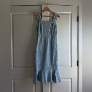 Sugarlips Light Blue Ruffle Midi Dress